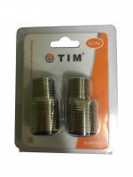 Эксцентрики для смесителя TIM, 1/2"x3/4", латунь никелированная (пара)