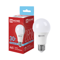 Лампа LED IN HOME A65-VC, 30 Вт  Е27, 6500 К, 230 В, 2850 лм