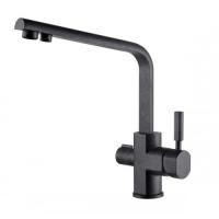 Смеситель для кухни KAISER "Decor" 40144-2 Black чёрный мрамор (с подключением фильтра для питьевой воды)