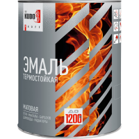 Эмаль KUDO PROFF, термостойкая, чёрная матовая RAL9005, 900 мл