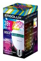 Лампа-проектор ERGOLUX  LED-A75DIS-3W-E27 с переходником