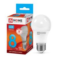 Лампа LED IN HOME A60-VC, 8 Вт, Е27, 4000 К, 230 В, 720 лм