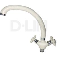 Смеситель для кухни D-lin D153808-C (белый крап.)