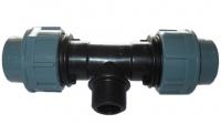 Тройник ПНД 25 х 1/2"х 25 наружная резьба