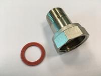 Полусгон с накидной гайкой 3/4" х 1/2" (без отверстия для пломбирования)