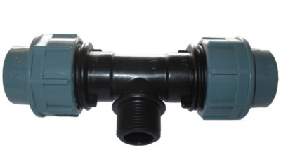 Тройник ПНД 25 х 3/4"х 25 наружная резьба