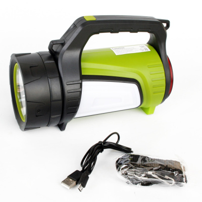 Фонарь-прожектор Camelion E1338, 10 режимов, 600 м, кемпинг 2700/4500К, аварийный, USB/microUSB, 6 Ач
