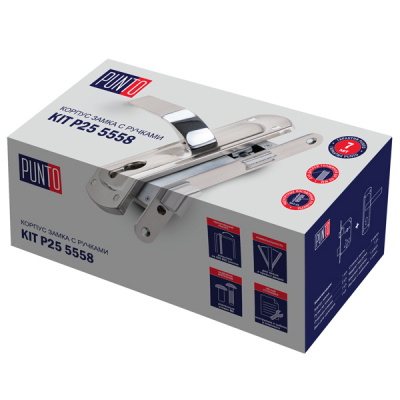 Замок врезной PUNTO Lockset25 Orion 5558-1 SN/CP, матовый никель/хром