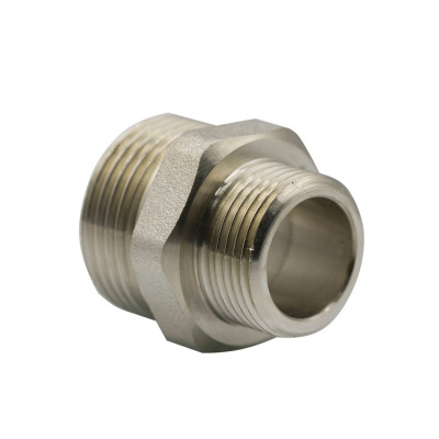 Ниппель переходник 1/2" x 3/4", латунный, VRT