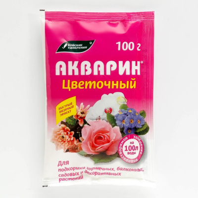 Удобрение БХЗ "Акварин" цветочный, водорастворимое, 100 грамм