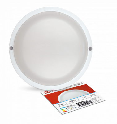 Светильник LED IN HOME СПП 1565-КРУГ, 20 Вт, 6500 К, 155 мм, 1800 лм, IP65