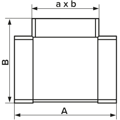 A - 173 мм, B - 143 мм, a x b - 110x55 мм