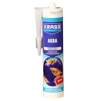 Герметик KRASS Aqua-Silicon, 300 мл., (чёрный)