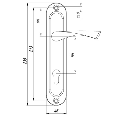 Ручки на планке PUNTO HANDLE90.CRONA.18-85 СР, хром