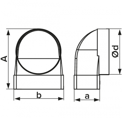 d - 100 мм, a x b - 60x120 мм, A - 147 мм