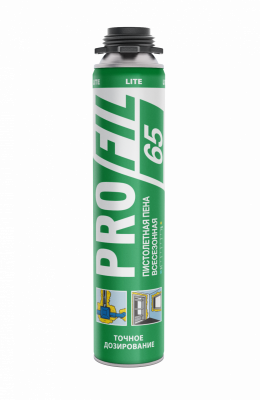 Пена монтажная SOUDAL Profil 65 Lite пистолетная, всесезонная, 625 мл