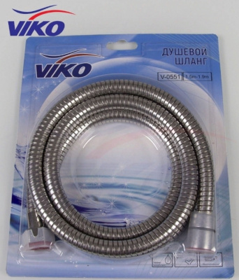 Шланг для душа VIKO имп/имп., растягивающийся, 1,5-1,9 м