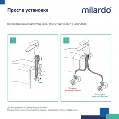 Смеситель для умывальника milardo "Rora" RORSB00M01