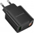 Зарядное устройство сетевое, 1хUSB, 220 В, чёрное, 2,4 А, дисплей: напряжение/сила тока