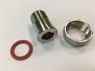 Полусгон с накидной гайкой 3/4" х 1/2" (без отверстия для пломбирования)