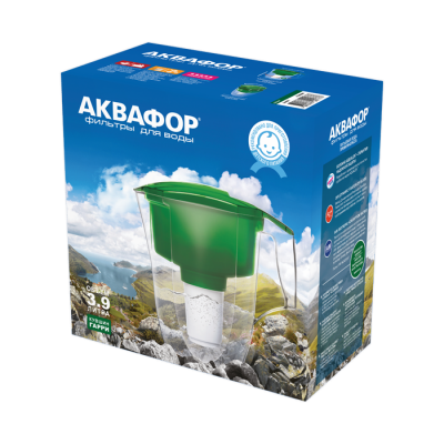 Кувшин АКВАФОР "ГАРРИ" зелёный + дополнительный модуль