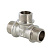 Тройник 1/2", наружные резьбы, латунный, Valtec