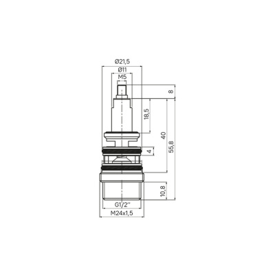Дивертор (переключатель) IDDIS 997B0264SM для смесителя, без колпачка