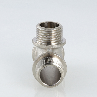 Тройник 1/2", наружные резьбы, латунный, Valtec