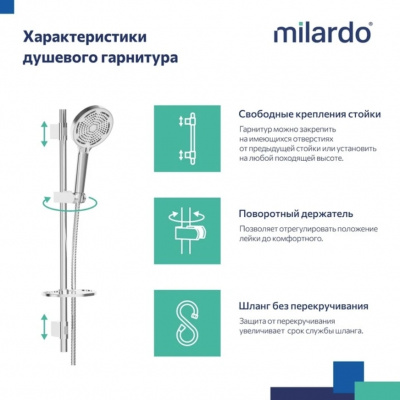 Душевая стойка milardo "Ideal Spa" ILS3C70M16