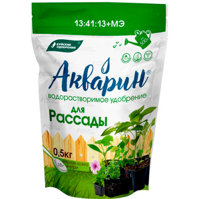 Удобрение БХЗ "Акварин" для рассады, водорастворимое 0,5 кг