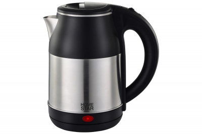 Чайник нержавейка HOMESTAR HS-1034, 1,8 л, 1500 Вт, чёрный