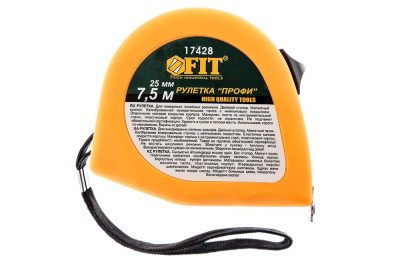 Рулетка FIT "Профи", 7,5 м x 25 мм, магнитный зацеп