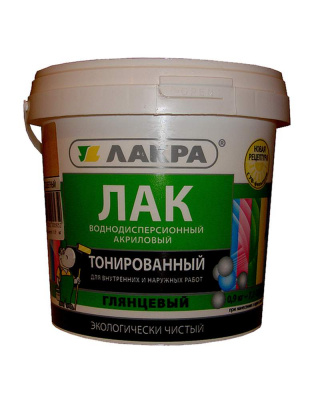 Лак ВД Лакра акриловый тонированный дуб 0,9 кг