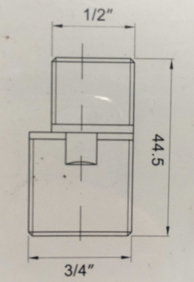Эксцентрики для смесителя TIM, 1/2"x3/4", латунь никелированная (пара)