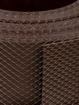 Лента бордюрная для газонов, пластиковая, 20x900 см, гофрированная, коричневая