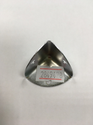Уголок чемоданный 27x27x0,6 мм, хром
