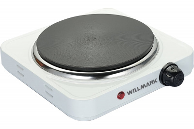 Плитка электрическая WILLMARK HS-115W, 1 конфорка "блин", 1500 Вт, белая
