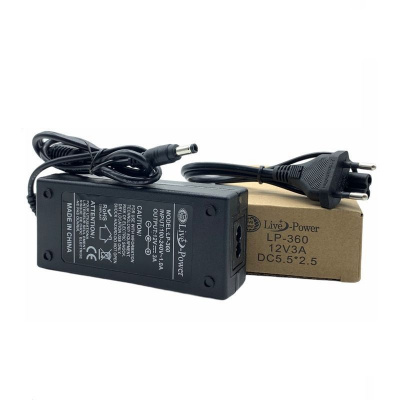 Блок питания Live-Power LP360, 12 В, 3 А, штекер - 5,5x2,5 мм