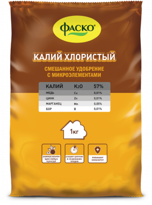 Удобрение ФАСКО калий хлористый, 1 кг