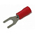 Наконечник вилочный изолированный, сечение: 0,5-1,5 мм², ширина внутренняя: 4,3 мм