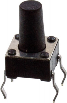 Кнопка тактовая, h- 9,5 мм (KLS7-TS6601-9,5-180)