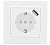 Розетка EKF Минск бел 1СП с з/к + USB 1А