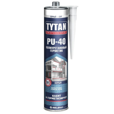 Герметик полиуретановый TYTAN Professional PU-40, 310 мл., (серый)