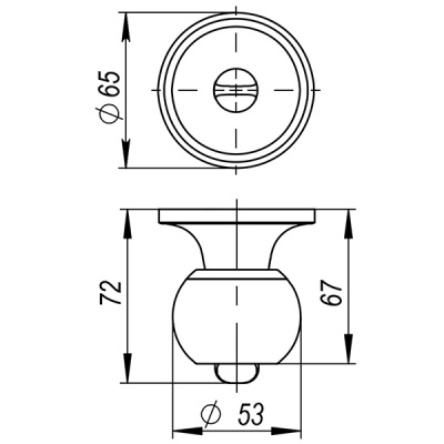 Защёлка AJAX DK682 SN-BK, матовый никель
