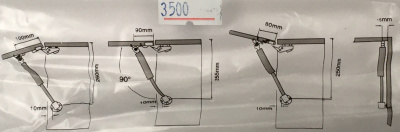 Кронштейн газовый 8 кг, 80N