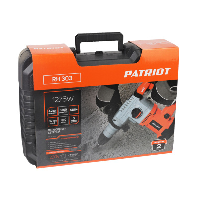 Перфоратор PATRIOT RH303, 1275Вт, 4,2Дж