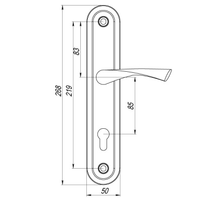 Ручки на планке PUNTO HANDLE90.CRONA.04-85 AB, бронза