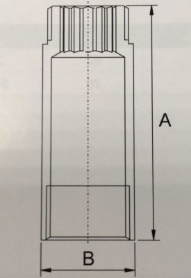 A - 50 мм, B - 25 мм