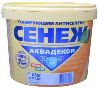 Пропитка Сенеж "Аквадекор" 109 орех 2,5 кг