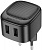 Зарядное устройство сетевое, 2хUSB, 220В, 2,1А, штекер сбоку, чёрное